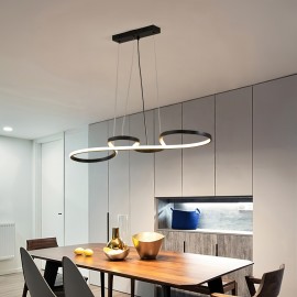 1 Modern Minimalist Pendant Light with 3-Color Dimming, Semi-Flush Mount, Hard-Wired, No Battery Needed, for Home & Office Decor, No Wall Switch or Remote Control Included