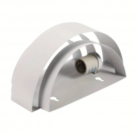 Modern Wall Light, White Half-Moon Metal Wall Lamp, Suitable for Staircase Hallway Home Theater Bedroom Hotel Dining Room E26 Bulb Base, No Ball Bulb Included