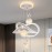 Modern 3-Light Acrylic Pendant Fixture with 3-Color Dimming (3000K/6000K/4500K) - Sleek Metallic Finish, Space-Inspired Design for Dining Room, Bedroom, or Bar - Hardwares Included, Remote Control Not Included