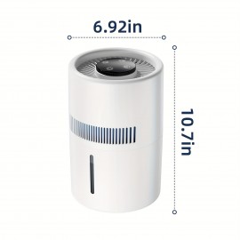 2-in-1 Humidifier, Mist-Free Evaporative Humidifier, Silent, White, 1.06gal Tank, Quiet Operation, Suitable for Office Bedroom , Home Humidifier, Bedroom Humidifier, Office Humidifier, Sleek Humidifier, Modern Humidifier, Efficient Purification