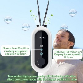 Personal Air Purifier, Travel Air Purifier Intelligent and Portable, can be Worn Anywhere in Travel, Airplanes, Offices, and Homes