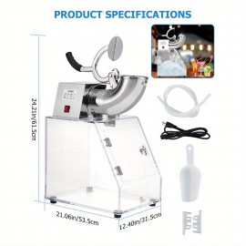 Shaved Ice Machine, 440LBS/ H Commercial Ice Crusher Snow Cone Machine, Electric 2 Blade 350W Crusher Ice Maker, Ice Crusher  Commercial Home Ice Crusher for Home, Restaurant, Bar, Ice Shaver Machine, Ice Crusher Machine, Ice Maker Machine, Ice Shaver  Snow Cone Maker, Ice Maker Machine Crushed Ice, Powerful Blender Ice Crusher, Shave Ice Maker Machine, Ice Maker And Crusher, Shaved Ice Maker, Ice Shaving Machine, Snow Maker Machine, Ice Maker Machine For Countertop,