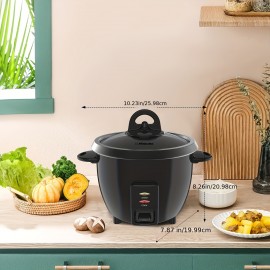 Mishcdea Rice Cooker 3 Cups Dorm Convenient Rice Cooker Fitness Workout Available Cooker Family Double Food Rice Cooker,  Space-Saving Appliance, Compact Design, Efficient Heating System, Fitness Enthusiasts, Apartment Dwellers