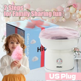 Hiboku Candy Machine, Electric Home Candy Maker, Suitable for Kids, Birthdays, Parties, Comes with a Sugar Scoop, White Color.