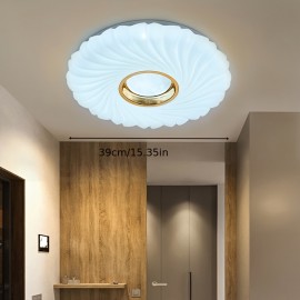[Ceiling Light] Modern Elegant Minimalist Luxury Rotating Creative Black Golden Silvery Electroplated Acrylic High-Quality Aluminum Round Center Easy Installation Ceiling Light With Three-Color Dimming Suitable For Living Room Bedroom Study Hallway Bar Product Does Not Include Up And Down Switches, Ceiling Light For Living Room/Bedroom, Chandelier For Living Room, Lamp For Bedroom/Living Room/Home, Ceiling Lamps