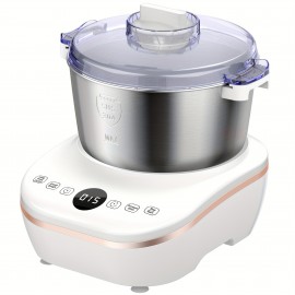 Electric Dough Maker With Ferment Function, White 1.32gal(5.2QT) Dough Mixer Machine With 304 Stainless Steel Bowl, Microcomputer Timing, Kitchen Stand Mixers, Household Flour Kneading Machine For Pizza Bread