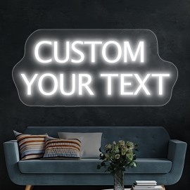 Custom Neon Sign, Personalized Text/Logo/Name/Number/Word, USB Dimmable RGB-Free Single-Color, Easy Installation Vinyl Wall Light