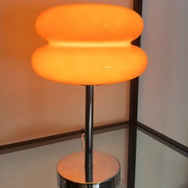 Elegant Murano Glass USB Table Lamp - Adjustable Brightness, Touch Control, Soft Glow for Cozy Atmosphere - Ideal for Bedside, Nightstand, Desk, Living Room, Bedroom & Home Office Decor - Available in White, Yellow, Orange