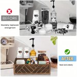 IDUK Coffee Station Organizer - Recycled Wood Coffee Bar Storage with Cup Holders, Compartmentalized Shelves - Space-Saving Countertop Organizer for Kitchen, Office, Cafe - Coffee &itchen Decor