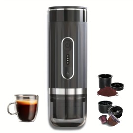 20 Bar Portable Espresso Maker-3-in-1 Camping Coffee Machine with USB Self-Heating, Compatible with Ground Coffee, Nespresso & Dolce Gusto Pods-Mini Electric Travel Coffee Maker for Hiking, RV, Office