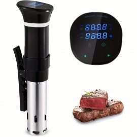 [Quiet Sous Vide] Ultra Quiet Sous Vide Cooker, 304 Stainless Steel, Low-Temperature Slow Cooker with Clip | Includes Recipe Booklet, Perfect for Steak, Home Dining, Parties & Gifts, Gift for Cooks, Sleek Black Cooker, Durable Kitchenware