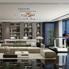 [Minimalist Creative Design] 4-Head Modern Elegant LED Ceiling Light | Three-Color Changing Aluminum Acrylic Electroplated Craft | Minimalist Creative Design High-Quality Easy Installation Black White Rose Golden for Living Room Bedroom Study Hallway Bar Dining Area Entryway Indoor Ceiling Lamp Wall Light Ambient Lighting Suitable for Up and Down Switch Control Color Not Included, Contemporary Lighting, Sleek Metallic Finish, Durable Lighting Fixture, Home Decor, Stylish