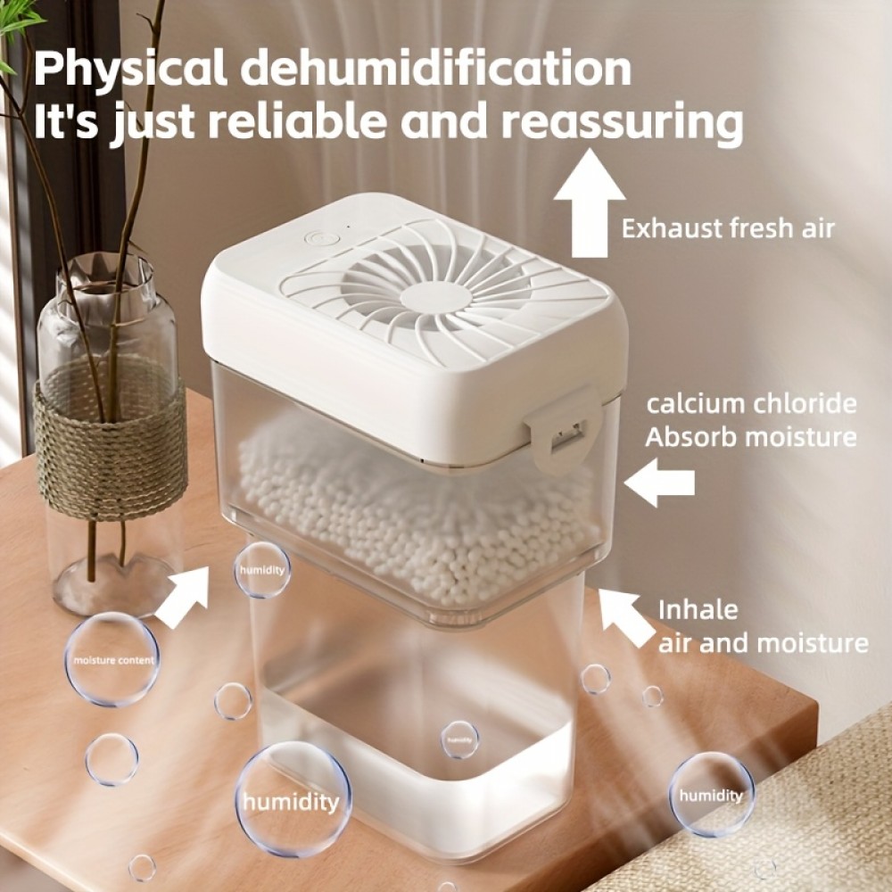 [New Portable Dehumidifier] 2025 New Portable Dehumidifier | Compact Design, USB Rechargeable, Efficient Square-Shaped Unit for Bedrooms, Bathrooms, and Cloakrooms, Operates on ≤36V, Clothes Drying Feature, Modern Dehumidifier